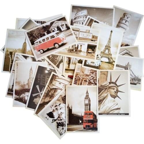 6packs/lot Vintage Style Post Card Poster Drawing Greeting Postcards Set Gift WW2 Military Theme Classic Card Wholesale