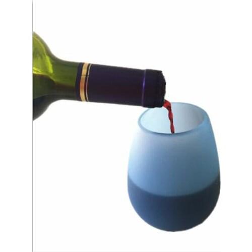 9OZ Portable Silicone Wine Cup Unbreakable Shatterproof Party Wine beer Cup for Travel Picnic Camping Swig Cup Travel Mug Tumber