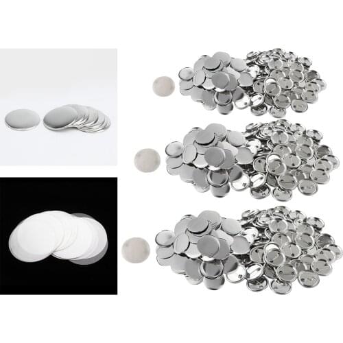 50sets/100sets 75mm/37mm/ 25mm Blank Badge Button Metal Button Supply Materials Parts for Badge Button Maker Machine