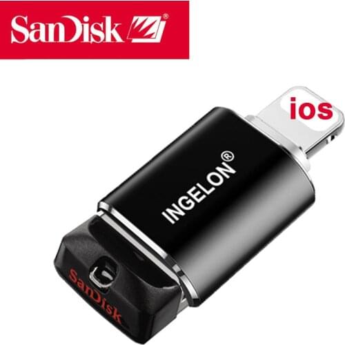 SanDisk USB Flash Drive 64GB lightning adapter Pen Drive For iPhone 11 x 8 7 7Plus 6 6s 5 se iPad iPod PenDrive cle usb stick