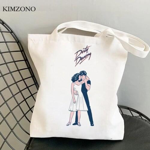 Dirty Dancing shopping bag shopper handbag grocery tote bag foldable woven ecobag sac cabas cabas
