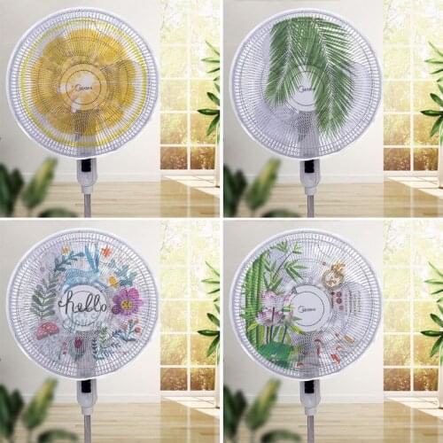 Printed Anti-Chuck Safety Mesh Fan Cover Dustproof Electric Fan Cover Finger Protector Net for Kids Fan Guard Cover Dustcover