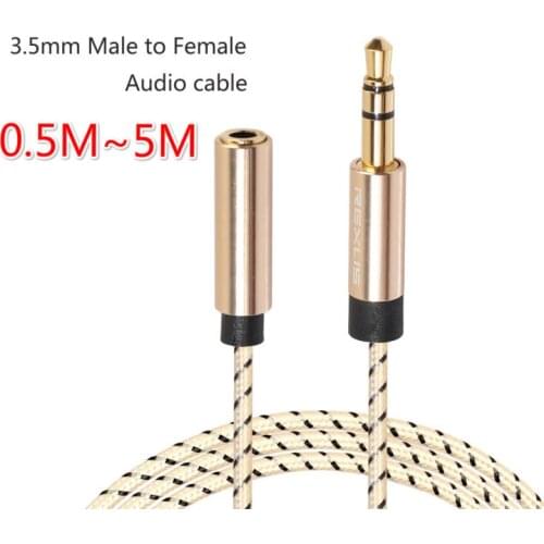 1M 5M Lossless Audio Extension Cable Auxiliary Aux Cable Stereo Audio Wire Line Cord Accessories For Mobile Phone PC TXTB1