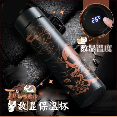 1 pcs Anime Cartoon Natsumes Book of Friends Stainless Steel Water Bottle Travel Portable Cup Cosplay Prop Boy Girl Gift