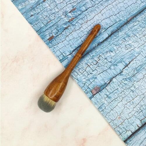 1Pcs High quality Facial Makeup Brush Foundation Brush Premium Wooden Handle Art Professional Makeup Tool