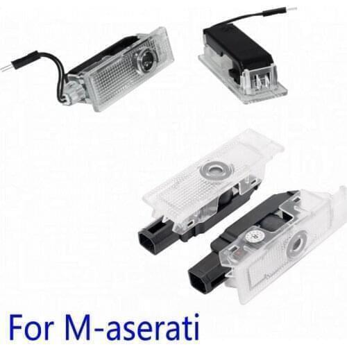 2PCS Car LED Door Light Ghost Shadow Projection Logo For Maserati Ghibli Quattroporte Levante GranTurismo GranCabrio Accessory