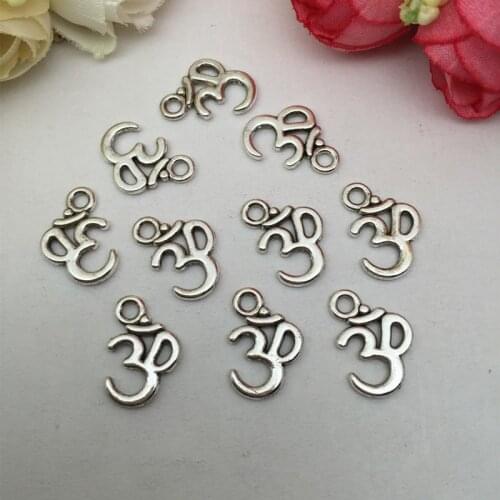 20pcs OHM OM Tibetan Silver Bead charms Pendants fit bracelet 20pcs