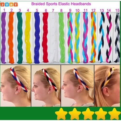 2016 free DHL shipping 3 rope Braided Headband sports baseball mini headband for women and men
