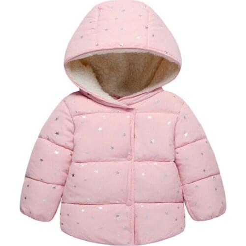 2018 New Autumn Winter Boys Girls Jacket Warm Hooded Outerwear Children Coat Kids Clothing 2-5Y