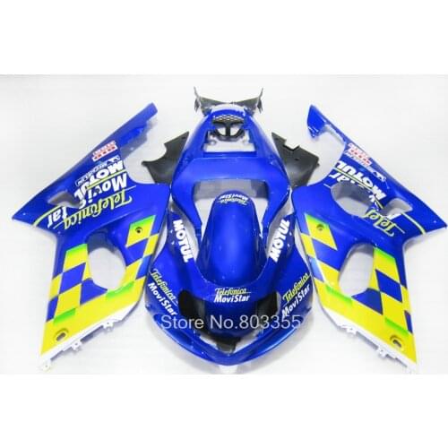 7 free gifts motorcycle fairing kit for Suzuki gsxr1000 2000 2001 2002 K1 K2 blue yellow fairings set GSXR 1000 00 01 02 HJ99