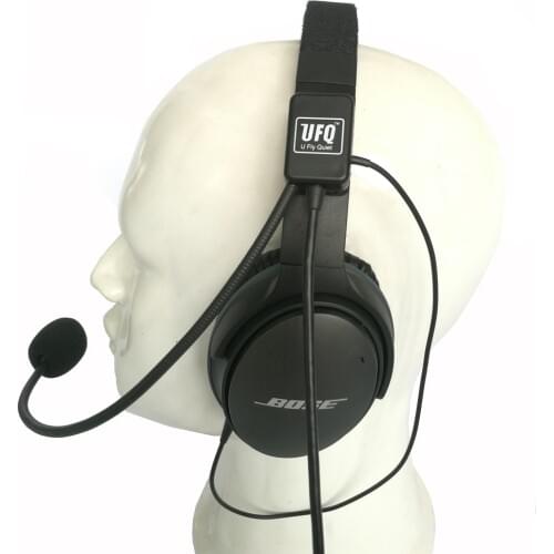 UFQ AV Mike-2 aviation headset microphone suit for Bose QC25,QC35 also can work with Sony or Sennheiser headphone good quality