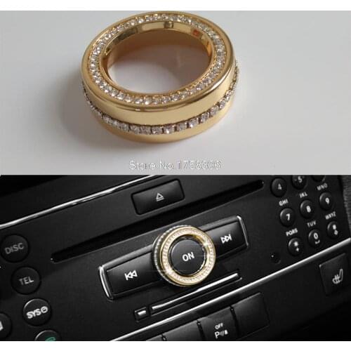 Car volume knob/ Volume Control decoration Knob sticker car covers for Mercedes Benz A B E Class GLK GLA CLA GLE ML GL