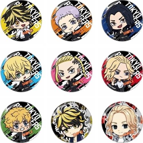 Anime Tokyo Revengers Brooch Cartton Metal Badge Pin Cosplay Accessories Buttons Collection Gift Props Decor Model Plate