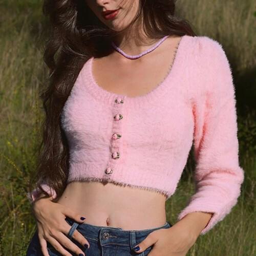 BRUSCREST Women's Fluffy Cardigans China
