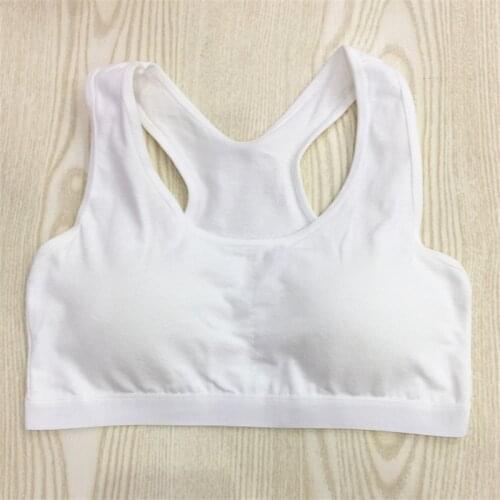 Teenage Kids Bra Girls Underwear Cotton Teen Sports Bra with Chest Pad for Puberty Girl training Bra Children Small Wireless Bra