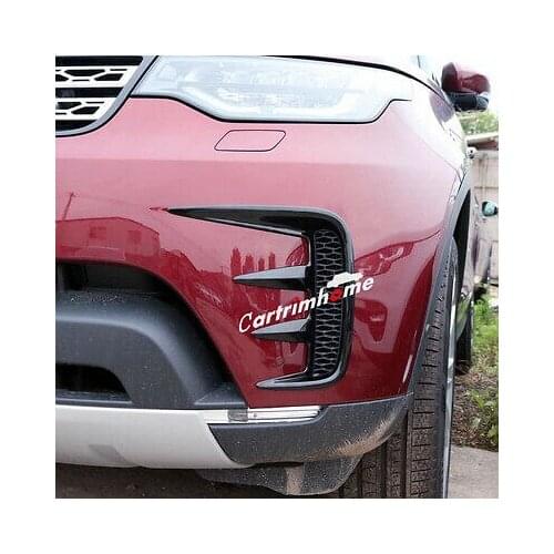 Black Front Fog Light Cover Trim 2pcs for Land Rover Discovery 5 L462 2017 2018