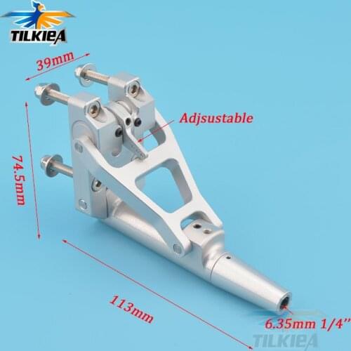 CNC Aluminum Alloy 6.35mm Flexible Shaft Stinger Drive with Adjustable Angle for RC Gasoline Boat