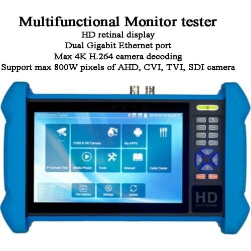 H.265 4K IP camera decoding Network debug AHD CVI TVI SDI Analog test Multimeter Digital tracer Wifi Monitor CCTV tester