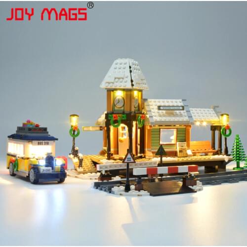 JOY MAGS Led Light Kit For 10259 Creator Expert Winter Village Station Compatible with Model 36011 , NO Blocks Model