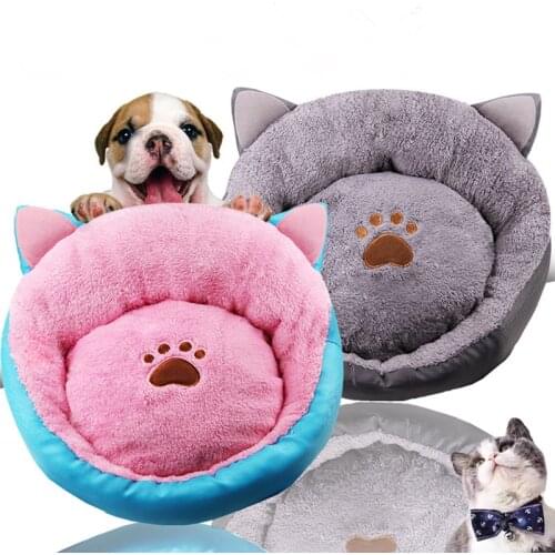Dog Bed Soft Pet Bed Kennel Dog Round Cat Winter Warm Dog House Puppy Cushion Mat Portable Cat Supplies Cama Para Cachorro