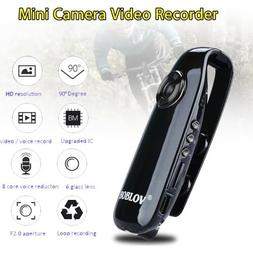 Boblov HD 1080P Mini Camera 007 Body Cam DVR Cameras Motion Detection Digital Camcorders Loop Recording Dashcam Baby Monitor