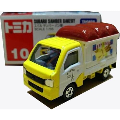 Takara Tomy Tomica Alloy Car Model SUBARU SAMBER BAKERY No. 10 Collection Ornaments Decoration Birthday Gifts Toys for Boys