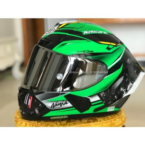 Full Face Motorcycle helmet X14 ZX-10RR GREEN Helmet Riding Motocross Racing Motobike Helmet