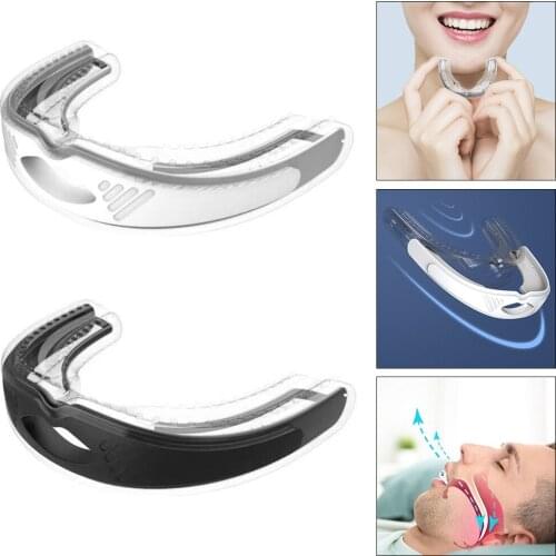 Soft Silicone Mouth Guard Sports Mouthguard Teeth Protection for Adult No Boiling White/Black
