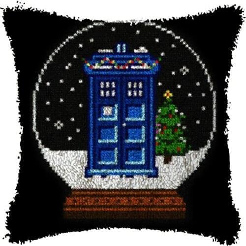 Snow DIY Latch Hook Rug Kit 3D Segment Embroidery Pillow Wool Cross Stitch Carpet Set Crafts