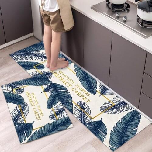 Waterproof Oilproof Kitchen Mat Antislip Bath Mat Soft Bedroom Floor Mat Living Room Carpet Doormat Kitchen Rug