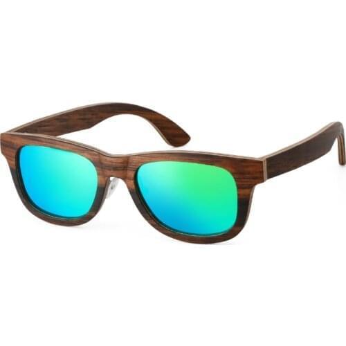 2020 new Vintage bamboo wood glasses ebony laminated UV Luxury Polarized sunglasses for men and women