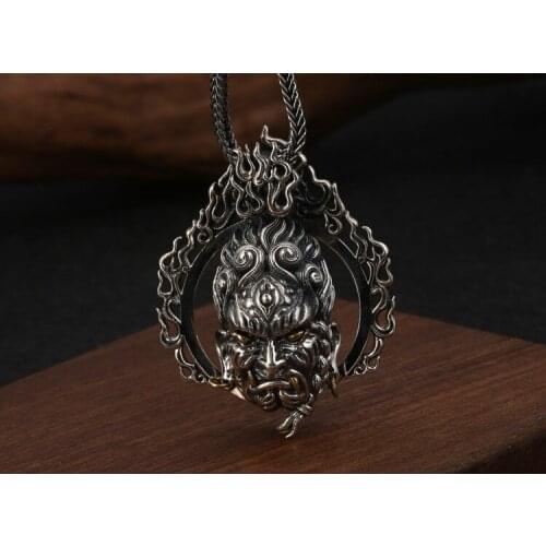 Solid 925 Sterling Silver Buddha mens punk Pendant charm jewelry A5696