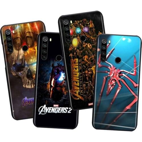 Marvel Avengers Infinity Gauntlet Logo For Xiaomi Redmi Note10 10S 9T 9S 9 8T 8 7 6 5A 5 4 4X Prime Pro Max Black Phone Case