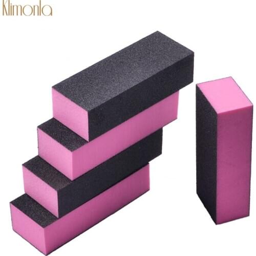 50pcs/set Pink Nail Buffers File For UV Gel Three Sides Nail File Buffer Block Polish Manicure Pedicure Sanding Nail Art Tools