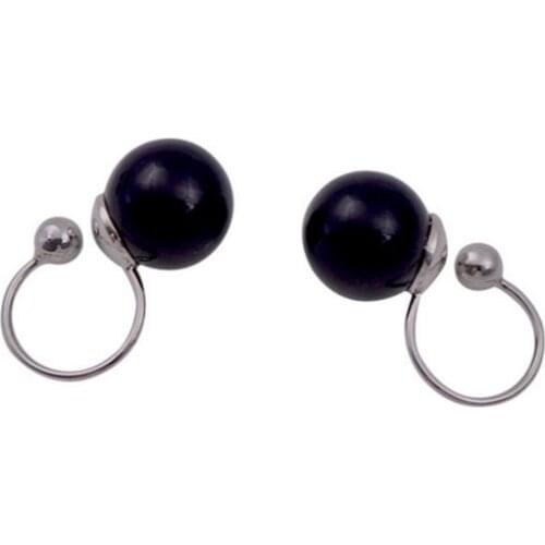 SaYao 2Piece 8mm Tragus Earring Ear Cuff Womens Body Jewelry Pink Elegant Simulated Pearl U Shape Clip Earrings Non Percing