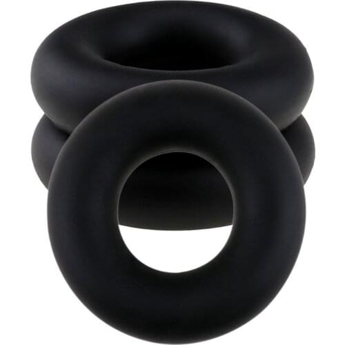 Silicone Dildo Ring Enhancing Exercise Time Delay Stimulator Enlarger Adult Masturbating Sex Toys for Men S L SIZE