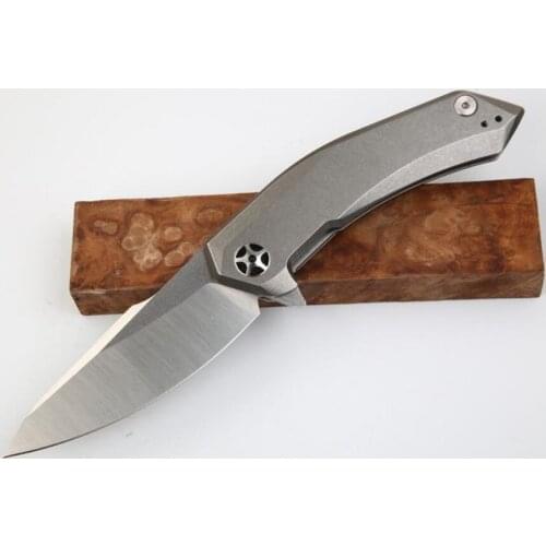 ZT Knife 0095 ZT0095 Folding Blade D2 Satin TC4 Titanium Handle Pocket Tactical Knife Hunting Fishing Knives EDC Tools