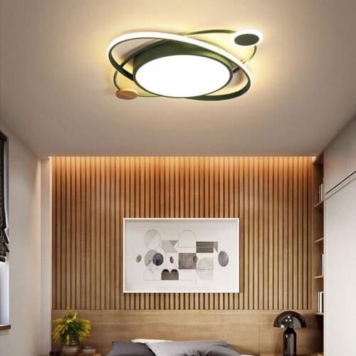 Modern Black Gray Pink Green LED Decorative LED Ceiling Lamps for Bedroom Living Dining Kids Room Kitchen Corridor Indoor Light