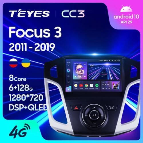 TEYES CC3 For Ford Focus 3 Mk 3 2011 - 2019 Car Radio Multimedia Video Player Navigation stereo GPS Android 10 No 2din 2 din dvd
