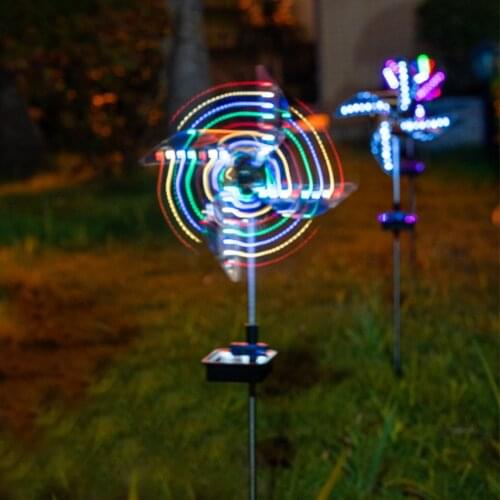 Solar Outdoor Windmill Light 32LED Spot Light Garden Path Landscape Lights Outdoor Decorative Windmill Waterproof Night Light