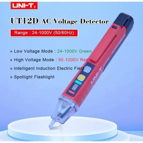 UT12D AC Voltage Detectors High Sensitivity Non-Contact Test Pen Tester Meter Volt Current Electric test pencil 24-1000V