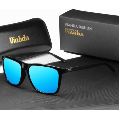 VIAHDA Polarized Lens Sunglasses Men Driver Mirror Sun glasses Male Fishing Female Sports Aluminum Magnesium