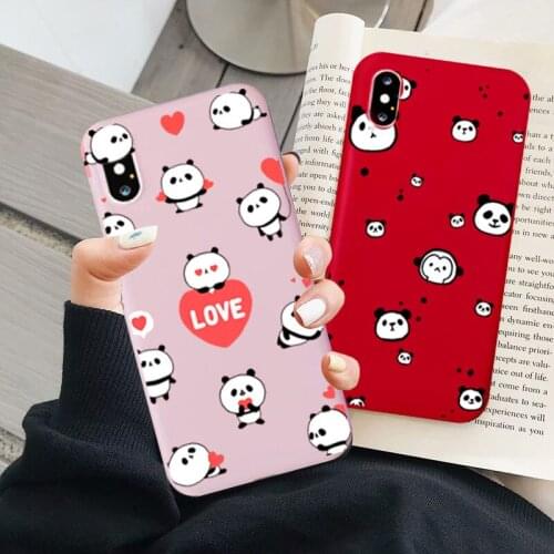 Funny Cartoon Panda Phone Case for Iphone X XS Max XR Case for Iphone 7 6s 8 Plus Cute Cover Soft Cases Capa