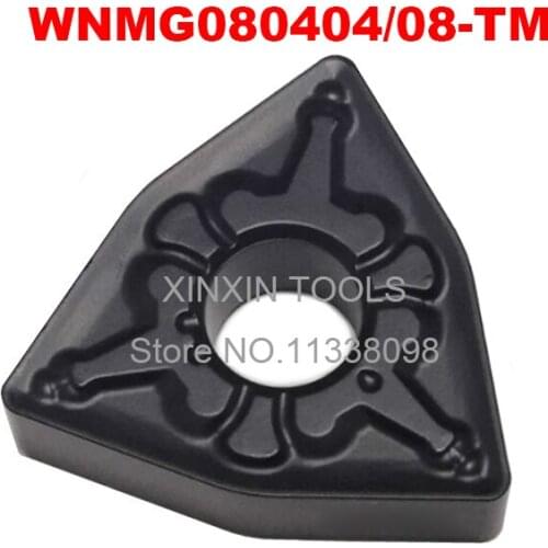 10PCS WNMG080408 TM Carbide Inserts WNMG 080404-TM Blade CNC Lathe Plate Tools External Turning Tools for Hard Steel