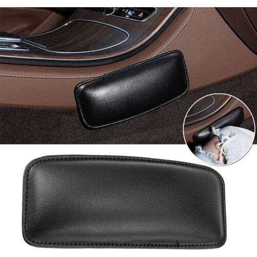 2 Pcs Leather Auto Knee Cushion Soft Pad Car Long-Distance Driving Foot Care Knee Cover Thigh Support Comfort Elastic Pillow