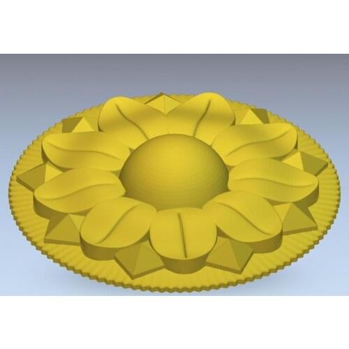 3d model relief for cnc in STL file format rosette_5