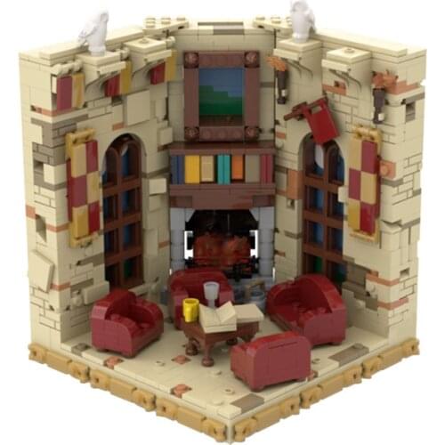 942 PCS MOC Movie Series City Street Scene Castle Common Room Bookend Building Blocks Modular Construction Block Model