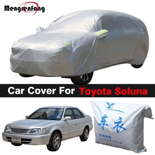 Full Car Cover For Toyota Soluna Outdoor Anti-UV Sun Shade Snow Rain Ice Prevent Dustproof Auto Cover