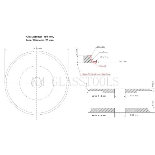 Free Shipping! Diamond wheels Diameter 150MM,hole 25mm