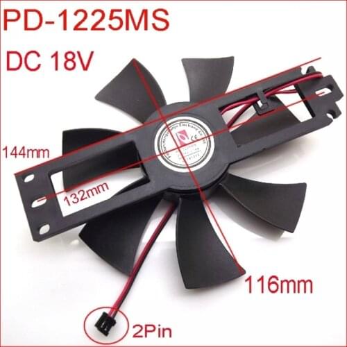 DC BRUSHLESS FAN PD-1225MS 18V For Induction Cooker Cooling Fan 2Pin For C21-RT2110/RT2121/RT2122/RT2123/RT2124